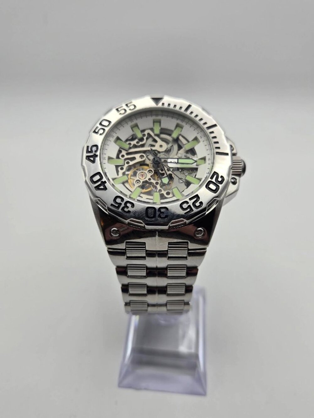 Android USA Corsair Automatic Stainless Steel Skeleton Mens 48mm Watch AD649